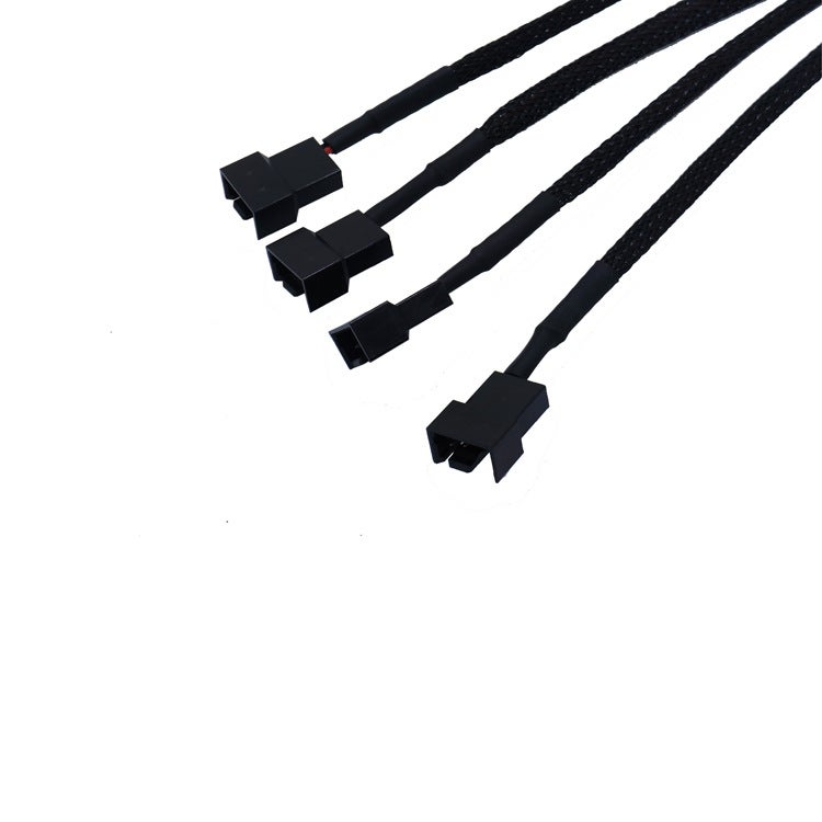 كابل مروحة كمبيوتر من SATA إلى 4PIN مناسب لـ 3pin/4PIN واجهة 1*SATA و 4*4PIN مادة PVC كابل توسيع يسمح لربع مروحات بمشاركة منفذ واحد - Image 2