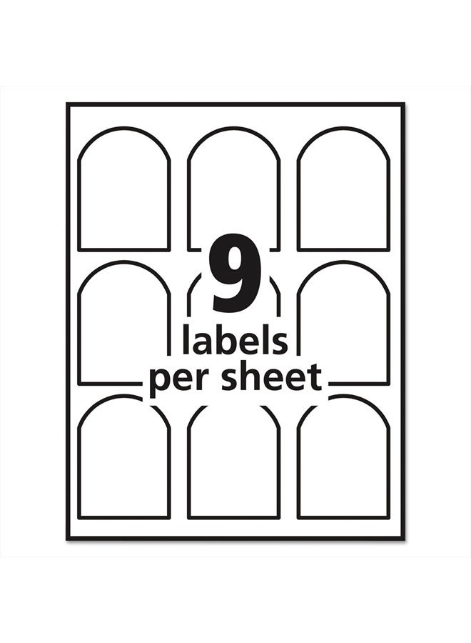 AVERY Avery Arched Labels with Sure Feed for Laser Printers, Water Resistant, 3" x 2.25", 90 Labels (22809) - Image 5