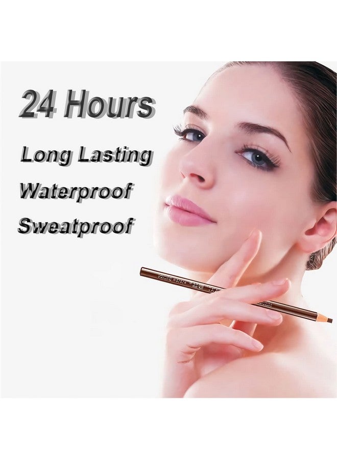 Sumeitang SUMEITANG 12 Pcs Pull Cord Peel-off Dark Brown Eyebrow Pencil，Wooden Hard-core Microblading Eye Brow Pencil For Marking, Filling And Outlining, waterproof and sweat-proof for Professionals & Beginners - Image 2