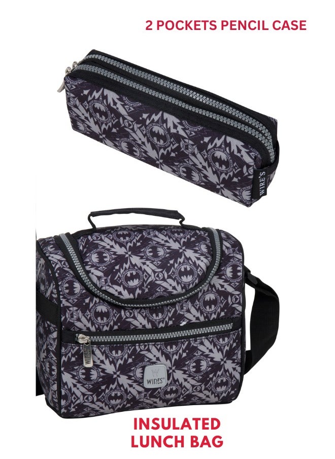 Wires 3 Piece Kids School Trolley Bag laptop compartment 8Wheels With Lunch bag & Pencil Case  - Image 4