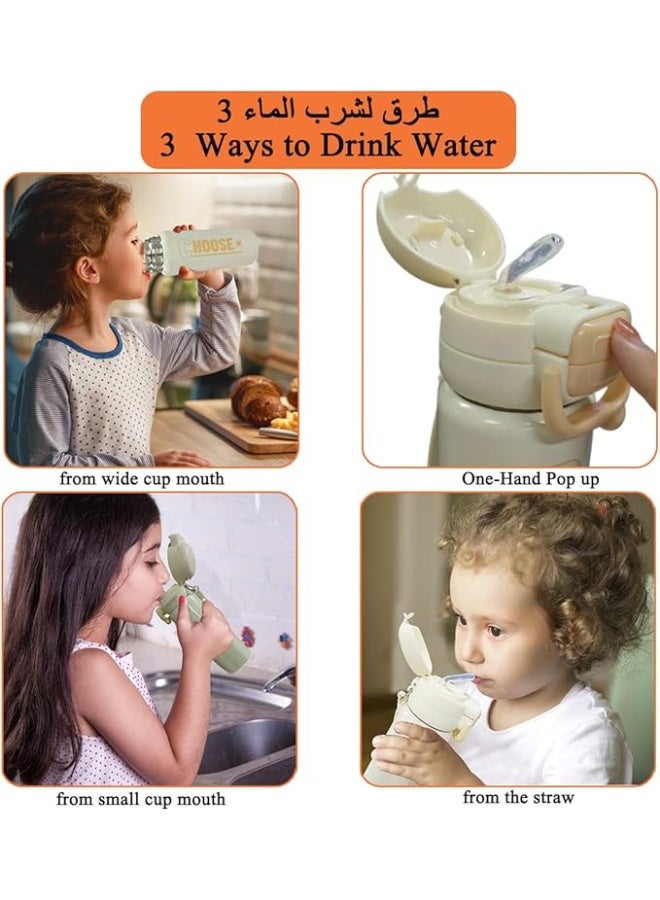 500ML Stainless Steel Insulated Children Water Flask Flex Cap Strap Toddler Vacuum Metal Thermo Bottle for School Sports Travel Keep Cold 6Hrs Hot 16Hrs - Image 4