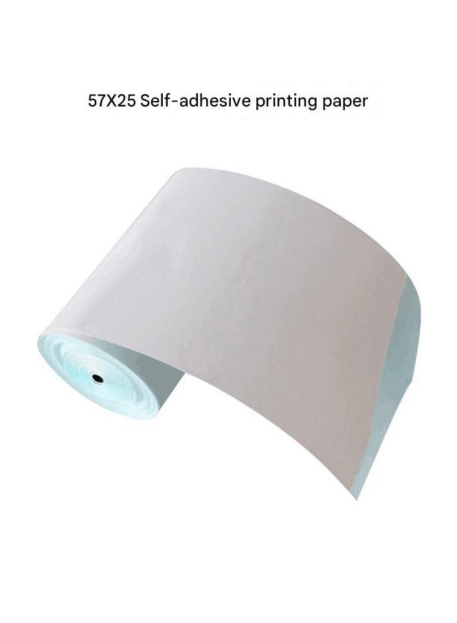 Generic Direct Thermal Printer Printable Thermal Label Paper for Home Office Small Business Barcode Printing 5 Rolls(57x25mm)  - Image 1