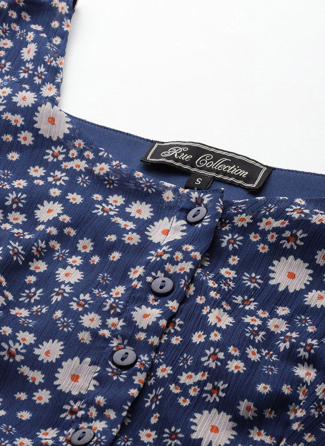 Rue Collection بلوزة بيلبوم مزخرفة بالأزهار للنساء - Image 2