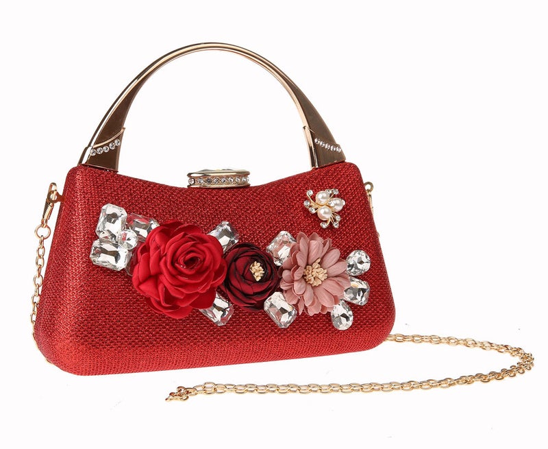 New Flower Bag Fashion Evening Bag Evening Bag Exquisite Gift Bag Handbag Party Bag F918 Flower - Image 1