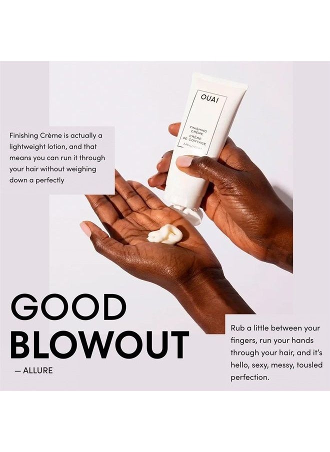 Ouai - Finishing Crème. This Lightweight Hydrating Cream Protects from Heat Styling While Smoothing Dry, Split Ends and Adding Shine. Tame Frizz and Add Body. Free from Parabens and Phthalates (3.4 Oz) - Image 1