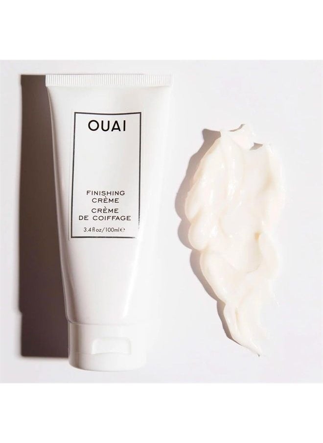 Ouai - Finishing Crème. This Lightweight Hydrating Cream Protects from Heat Styling While Smoothing Dry, Split Ends and Adding Shine. Tame Frizz and Add Body. Free from Parabens and Phthalates (3.4 Oz) - Image 1