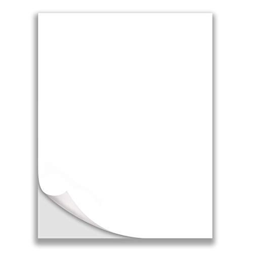 NextDayLabels - 8.5" x 11" - Full Sheet Labels, Blank White Matte Permanent Adhesive Sticker Labels for Laser/Ink Jet Printer (100 Sheets) - Image 1