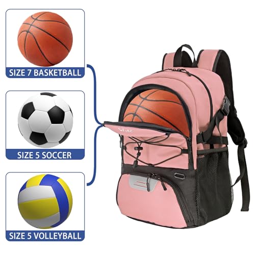 WOLT | Basketball Backpack Large Sports Bag with Separate Ball holder & Shoes compartment, Gifts for Basketball, Soccer, Volleyball, Swim, Gym, Travel - Image 2