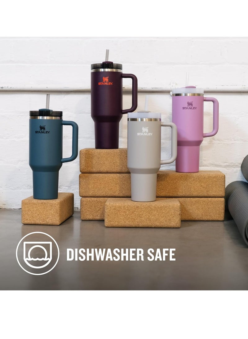 Stanley - Quencher H2.0 FlowState™ Tumbler 1.2L – Vacuum Insulated Water Bottle with Lid, Handle & Reusable Straw – Keeps Drinks Cold for 11 Hrs / Iced for 48 Hrs – Dishwasher Safe Travel Mug for Hot & Cold Beverages – Ash - Image 1