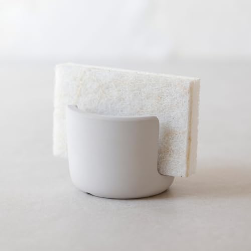 Selegna Diatomite Stone Sponge Caddy  Quick Drying Diatomaceous Earth Sink Organizer  Instant Drying Kitchen Sponge Holder for Sink  Compact Stone Sponge Holder
