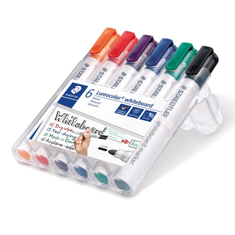 Staedtler 351WP6 Bullet Tip Whiteboard Marker, Pack of 6 - Image 2