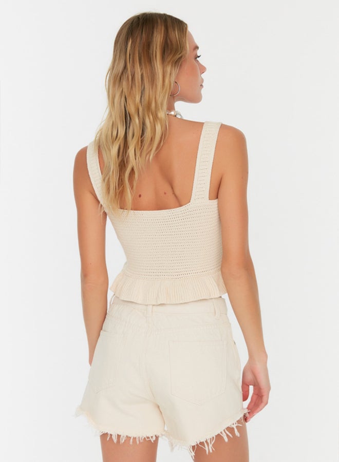 trendyol Beige Denim Beach Shorts  - Image 5