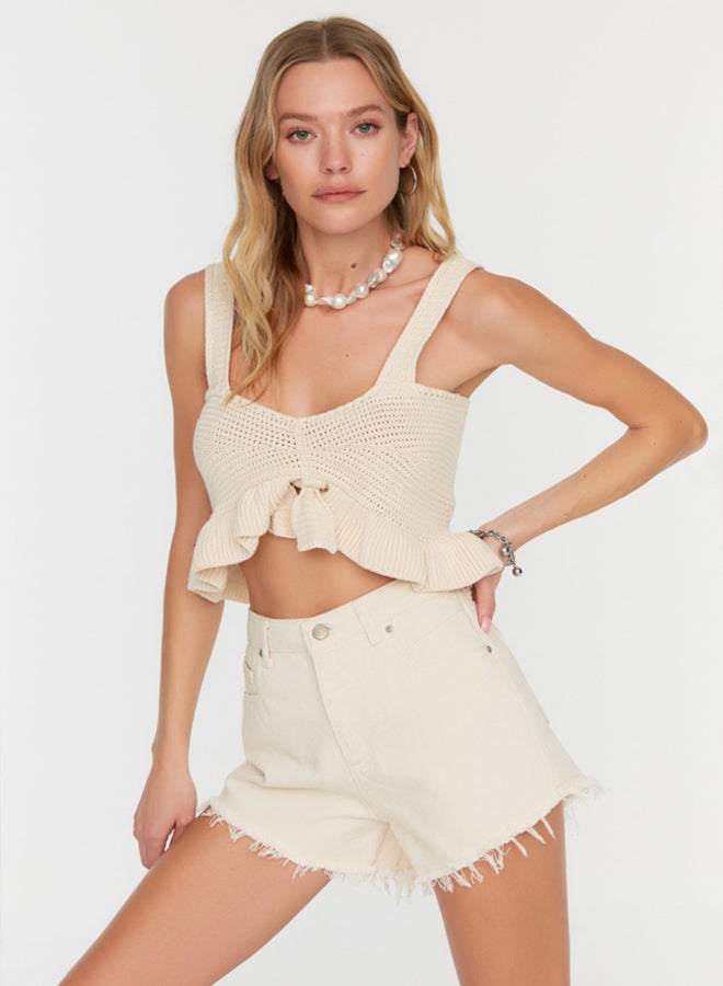 trendyol Beige Denim Beach Shorts  - Image 1