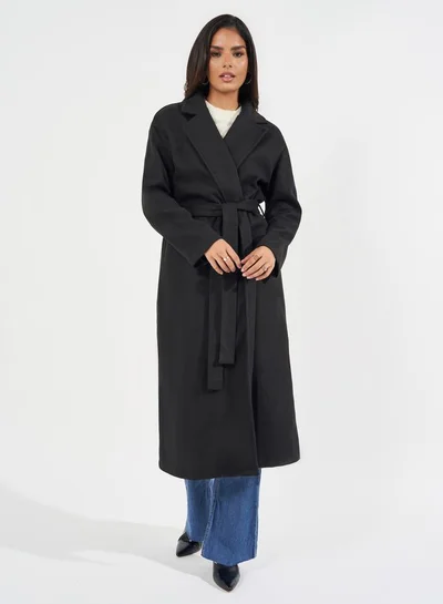 ستايلي معطف ميدي بقصة عادية مع حزام