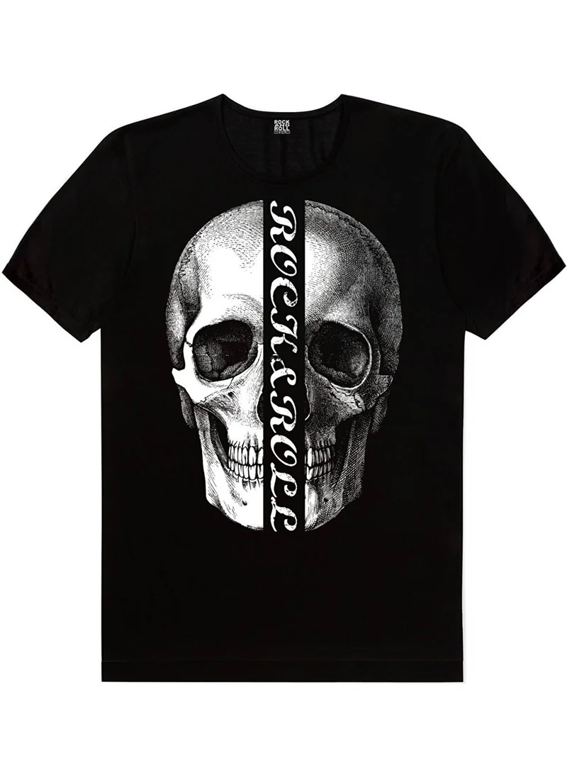روك اند رول Bat Smile, Half Skull, Crocodile Teeth Men's 3-Piece Eco Pack T-Shirt