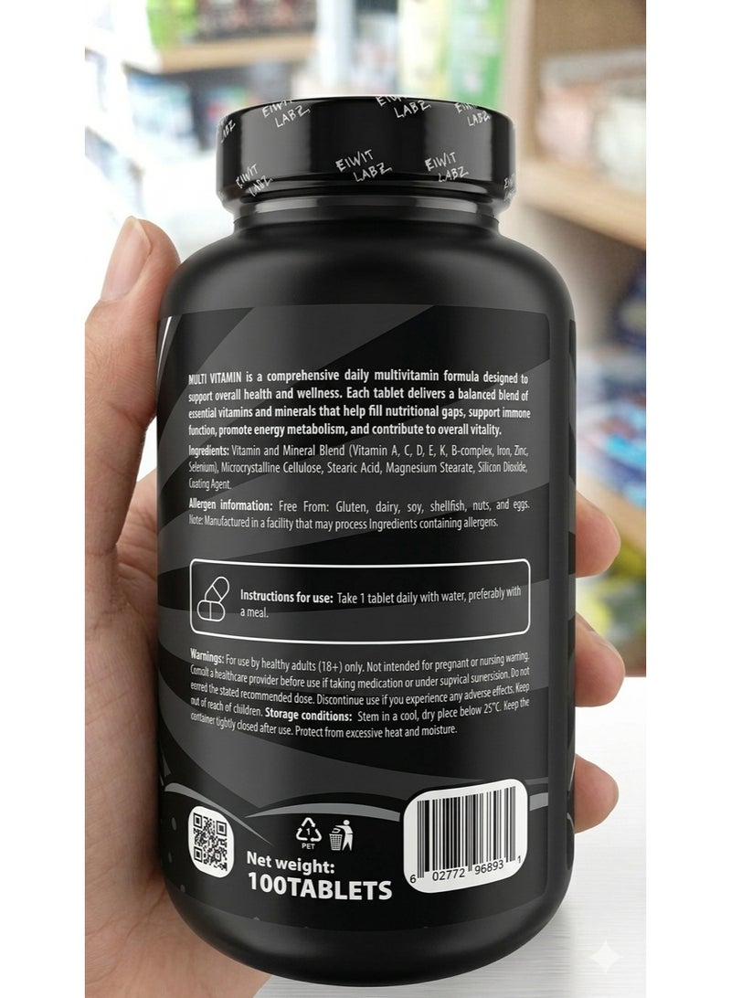 Eiwit Labz Multivitamin 100 Tablets – 100 Servings Daily Wellness & Immune Support - Image 4