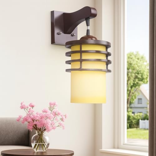 GIGAWATTS Wall Lamp Decorative Light for Home Décor, Fancy Indoor Outdoor Wall Light, Hanging Sconce Lamp for Bedroom, Living Room, Hall, Modern Wall Lighting Fixture (1Pc, Without Bulb, WL532) - Image 1