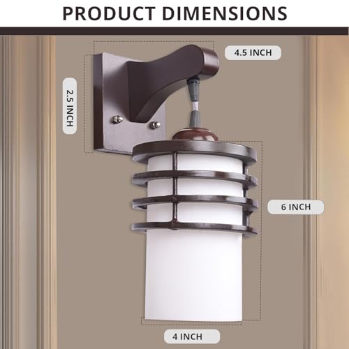 GIGAWATTS Wall Lamp Decorative Light for Home Décor, Fancy Indoor Outdoor Wall Light, Hanging Sconce Lamp for Bedroom, Living Room, Hall, Modern Wall Lighting Fixture (1Pc, Without Bulb, WL532) - Image 2