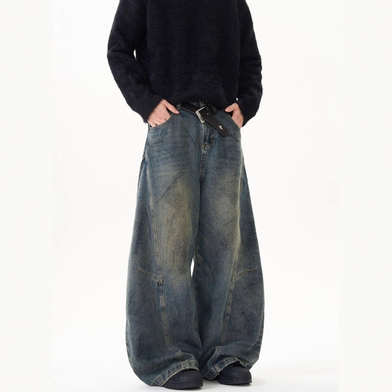 Unisex Classic Denim Jeans Loose Fit Daily Outdoor Wear - Image 3