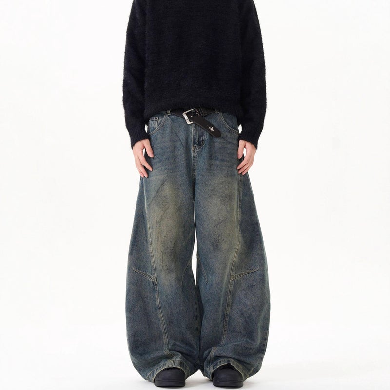 Unisex Classic Denim Jeans Loose Fit Daily Outdoor Wear - Image 2