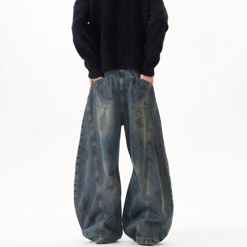 Unisex Classic Denim Jeans Loose Fit Daily Outdoor Wear - Image 5