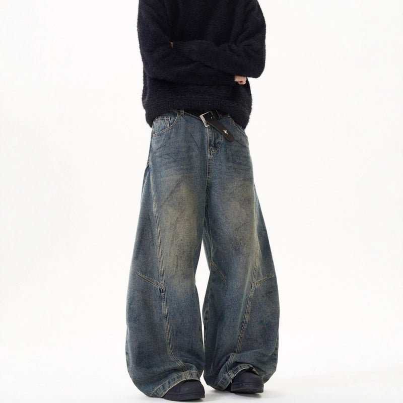 Unisex Classic Denim Jeans Loose Fit Daily Outdoor Wear - Image 1