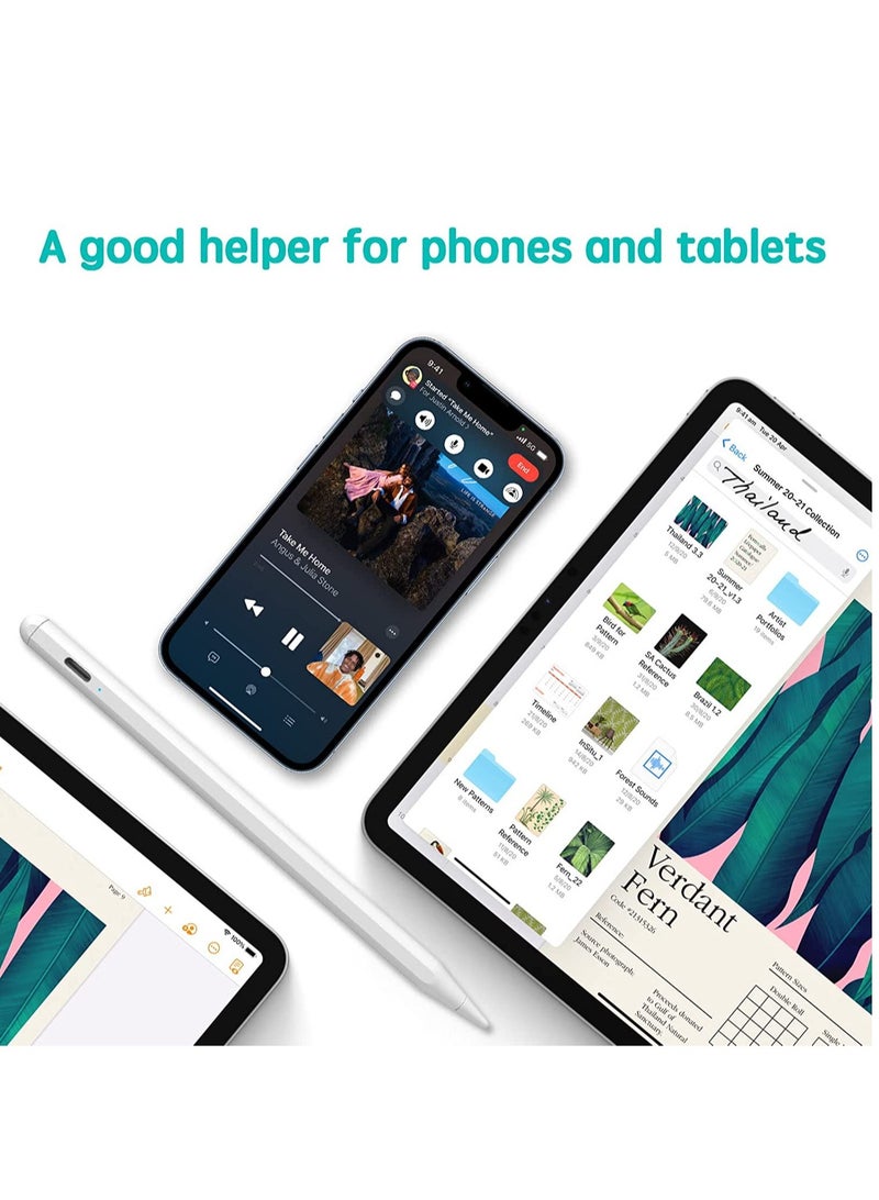 ELTRAZONE Stylus Pen for Apple iPad, Pencil Styluses Compatible with iPad 2/3/4/5/6/7/8/9/10 Generation Pro 9.7/10.5/11/12.9 Air 1/2/3/4/5 Mini 1/2/3/4/5/6 Alternative Drawing Smart Stylist for Touch Screens - Image 3