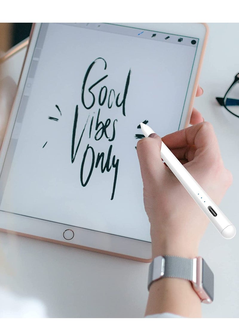 ELTRAZONE Stylus Pen for Apple iPad, Pencil Styluses Compatible with iPad 2/3/4/5/6/7/8/9/10 Generation Pro 9.7/10.5/11/12.9 Air 1/2/3/4/5 Mini 1/2/3/4/5/6 Alternative Drawing Smart Stylist for Touch Screens - Image 2