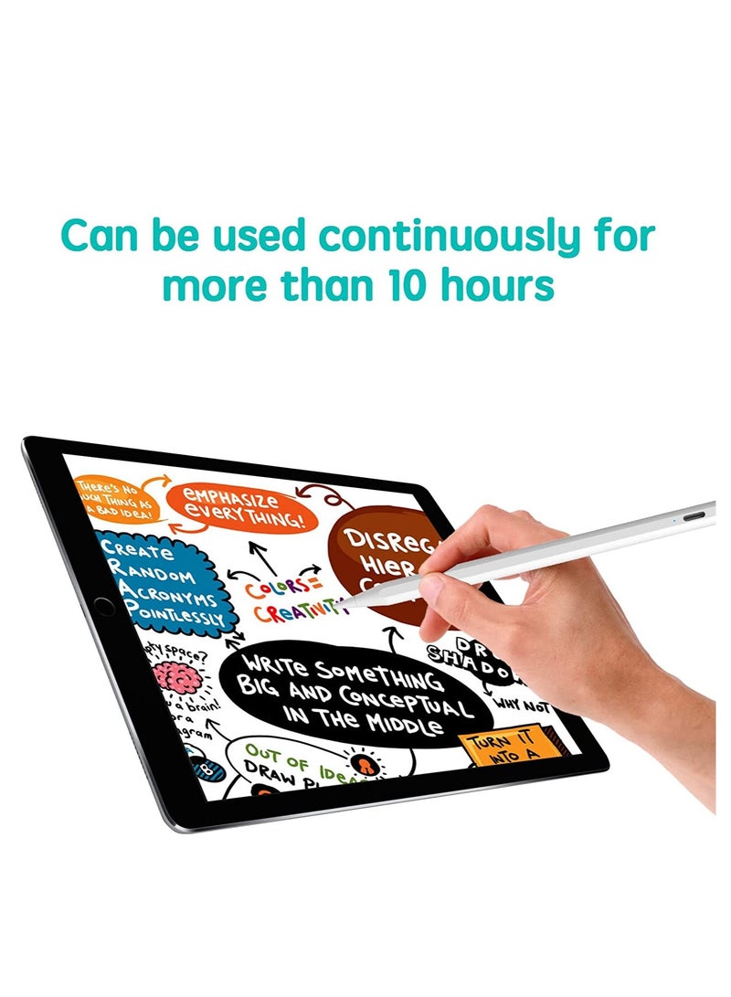 ELTRAZONE Stylus Pen for Apple iPad, Pencil Styluses Compatible with iPad 2/3/4/5/6/7/8/9/10 Generation Pro 9.7/10.5/11/12.9 Air 1/2/3/4/5 Mini 1/2/3/4/5/6 Alternative Drawing Smart Stylist for Touch Screens - Image 4