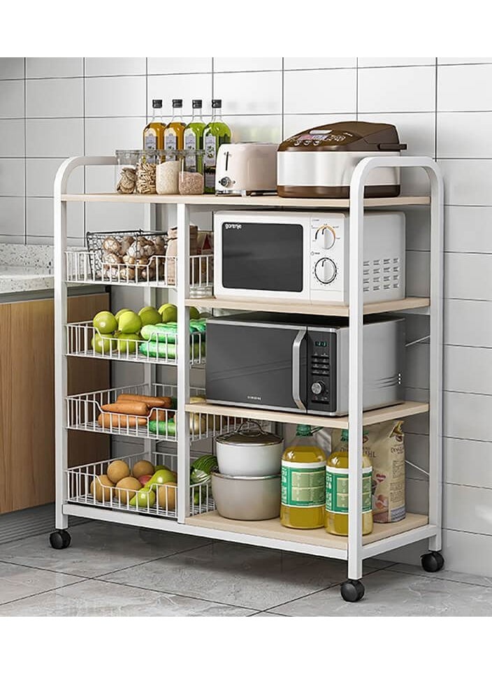 DubaiGallery Kitchen Organizer Rack, Multi-Functional Kitchen Rotating Storage Rack Baker's Rack Utility Microwave Oven Stand  - Image 1