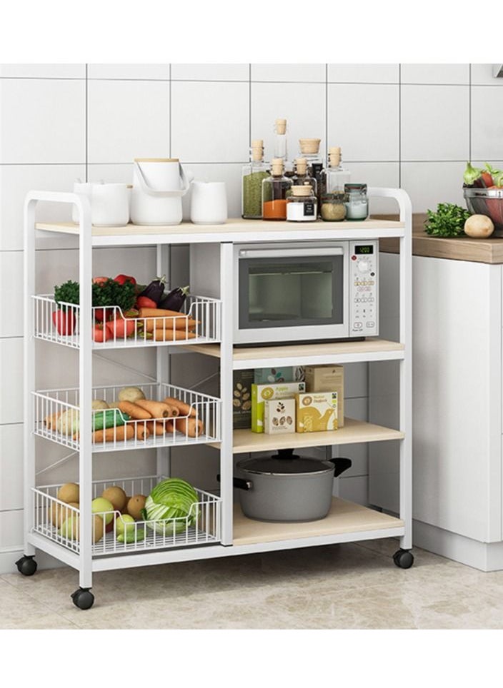 DubaiGallery Kitchen Organizer Rack, Multi-Functional Kitchen Rotating Storage Rack Baker's Rack Utility Microwave Oven Stand  - Image 2