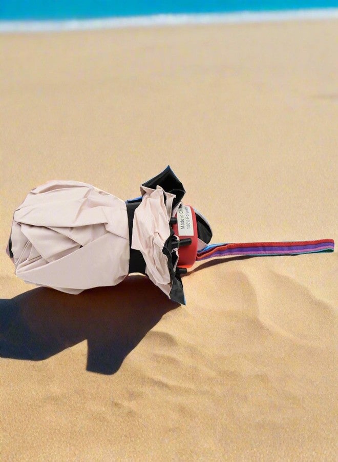 Garth 3-Fold Sun & Rain Protective Solid Foldable Umbrella (1 Pc) - Image 4