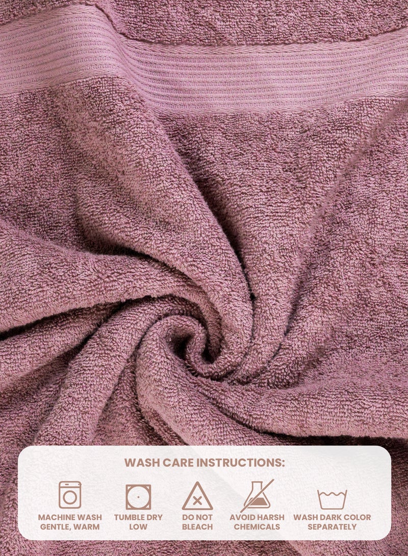 REZLAN UAE REZLAN Premium Cotton Bath Towel Set (4-Pack) – 100% Soft, Absorbent & Quick-Drying
*Luxury 600 GSM Bath Towels - 70×144 cm / 27×57 inches - PEACH  - Image 3