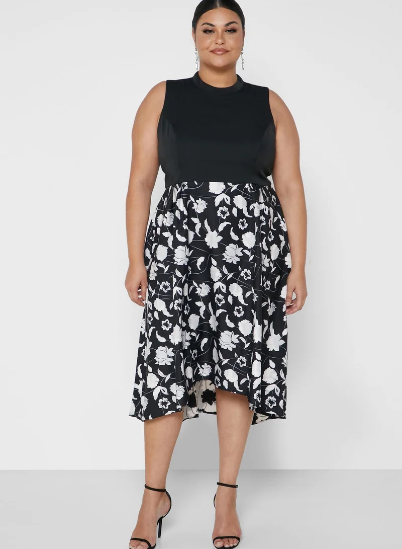 chi chi london curve Asymmetric Ruffle Trim Dress