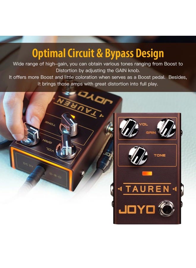 JOYO Tauren R-01 R Series Wide Range High Gain Overdrive Pedal from Clean Boost to Distortion for Electric Guitar Effect (R-01) - Image 3