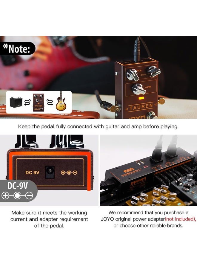 JOYO Tauren R-01 R Series Wide Range High Gain Overdrive Pedal from Clean Boost to Distortion for Electric Guitar Effect (R-01) - Image 4
