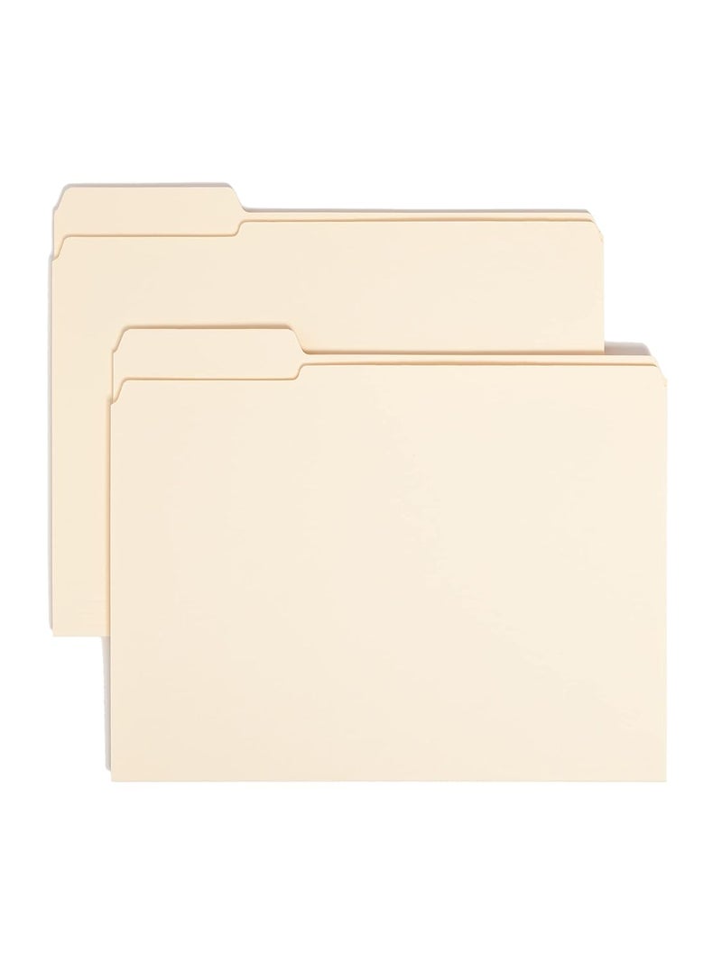 Smead File Folder Reinforced 13Cut Tab Left Position Letter Size Manila 100 per Box 10335 - Image 1