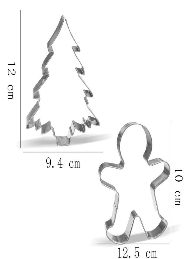 Keewah Large Christmas Cookie Cutter Set - 7 Piece - Stainless Steel - Image 4