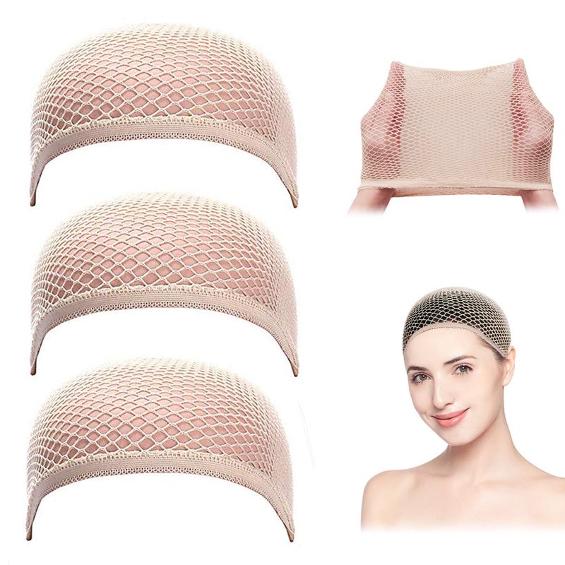 Dreamlover Dreamlover Mesh Wig Cap Nude Wig Hair Caps for Women 3 Pieces