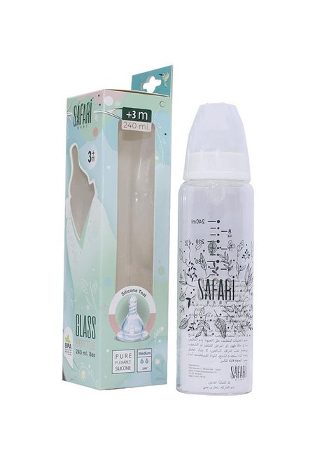 Crystal Printed Bottle, 240 ml - Transparent Color