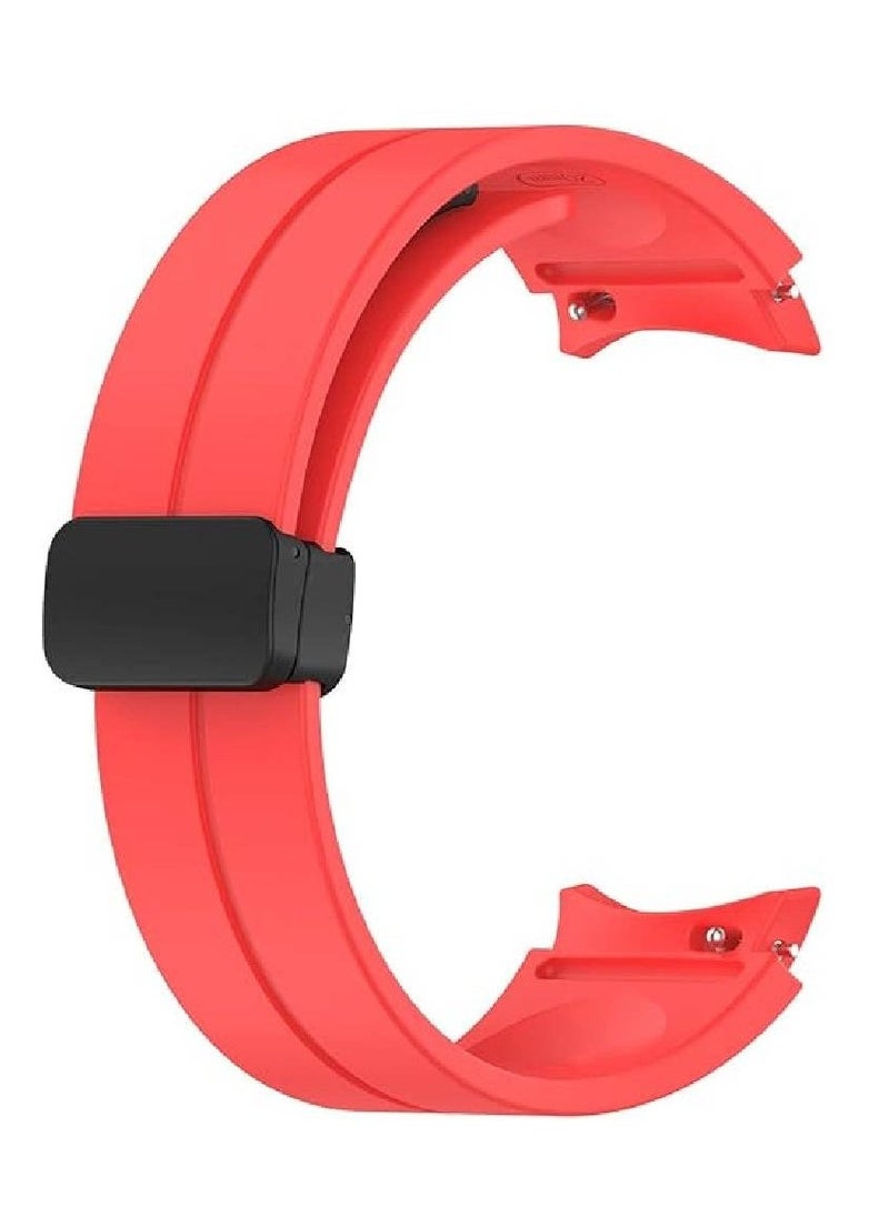 Beauenty Strap Compatible for Samsung Galaxy Watch 5/Galaxy Watch 4 40mm 44mm Sport Soft Silicone Replacement Band for Galaxy Watch 5 Pro 45mm/Galaxy Watch 4 Classic 42mm 46mm for men women (Red) - Image 2