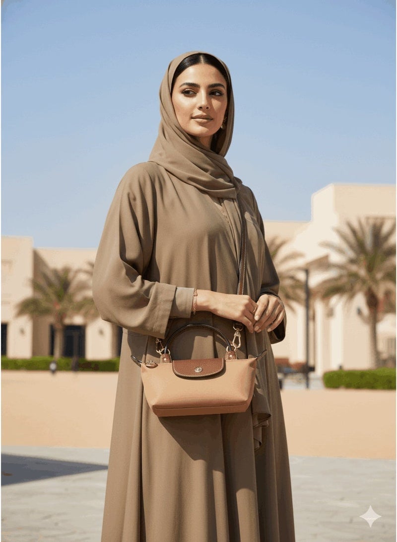 Longchamp French Longchamp Women's classic fashion versatile mini makeup bag handbag shoulder bag handheld small bag Mini Desert Yellow - Image 2