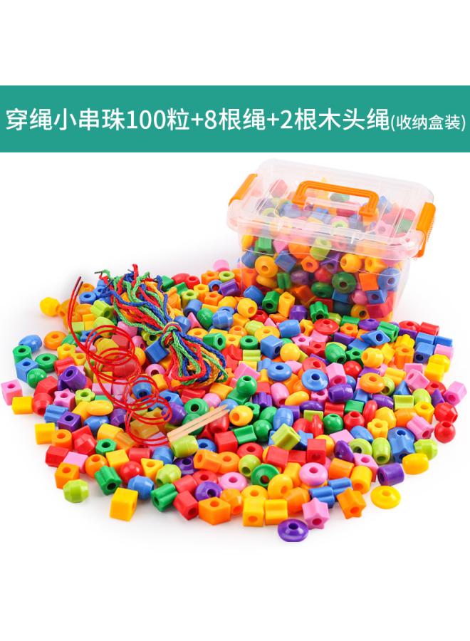 Children's Educational Toys Large Beads Building Blocks Geometric Shape Bracelet For Boys And Girls Creative Early Education Beads 