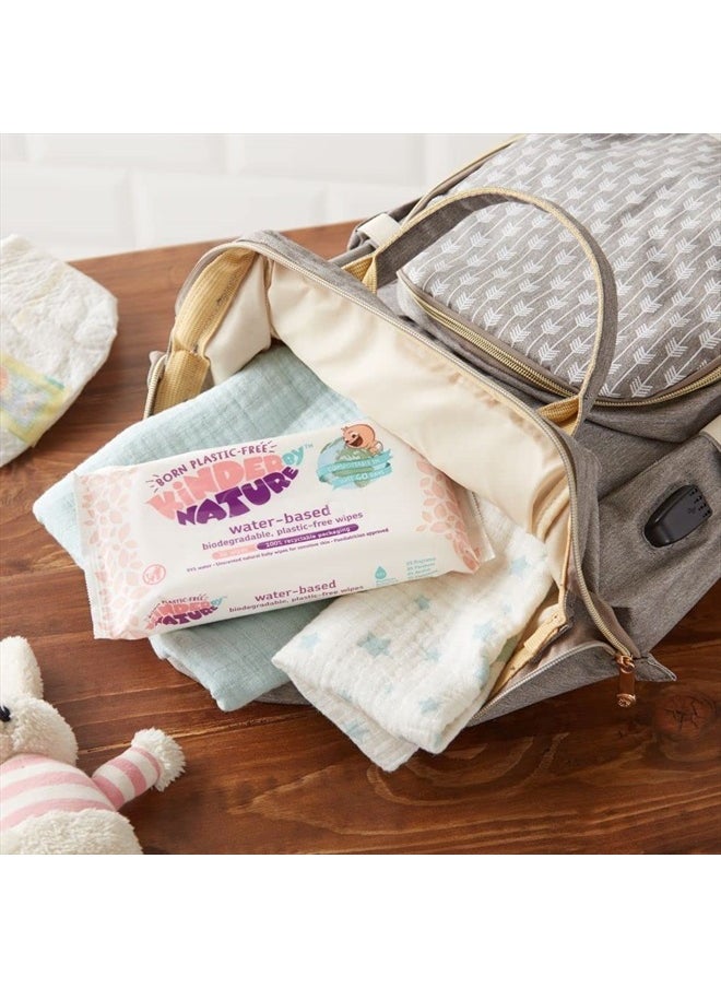 jackson reece - Kinder by Nature Water-Based Baby Wipes - 56 Count (Case of 12 packs) - Image 1