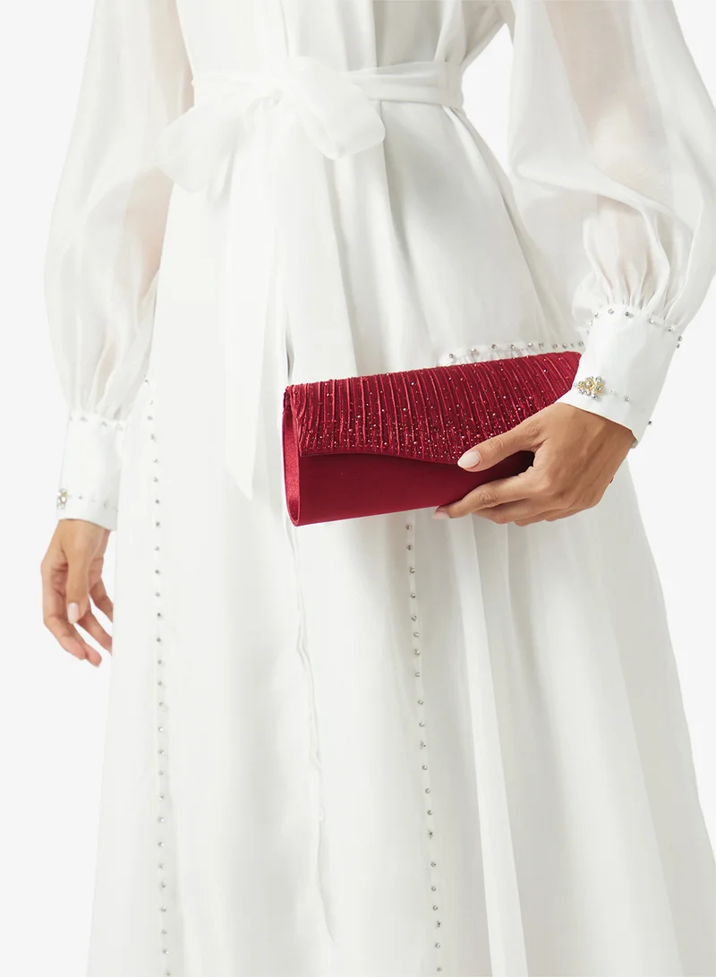 Khizana  Rhinestone Detailed Diamonte Embellished Clutch for Women | Best Price UAE