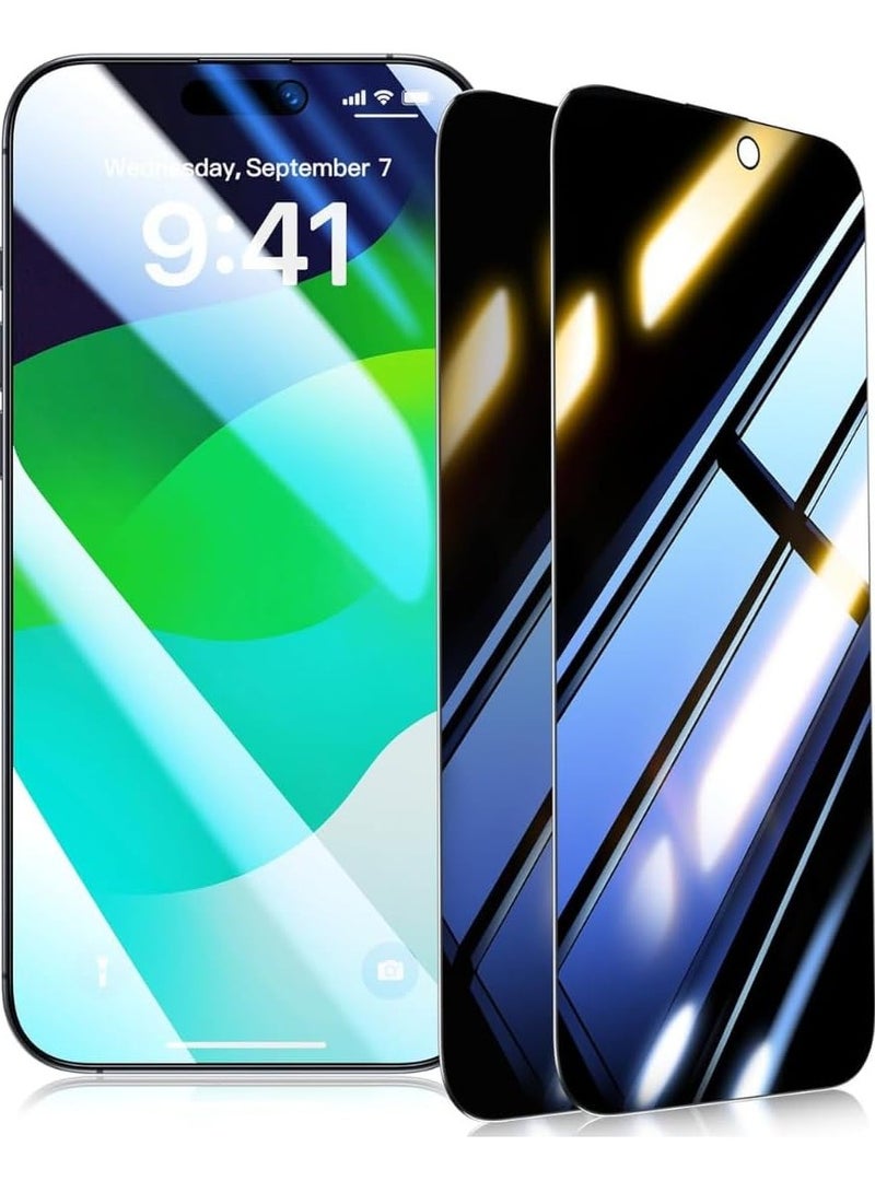 ELTRAZONE Privacy Screen Protector for iPhone 16 Pro Max – Anti-Spy Tempered Glass, 9H Hardness, 9D Full Coverage, Auto-Align Frame, 2-Pack - Image 1