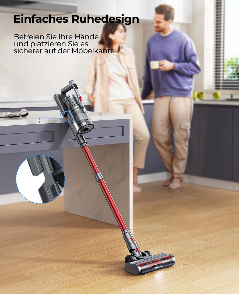 Laresar Cordless Vacuum Cleaner, 33 Kpa/450 W Wireless Vacuum Cleaner with Colourful Screen, 55 Minutes Running Time, Anti Tangle Brush Roll Vacuum Cleaner for Floors, Carpets, Pet (Elite S6) - Image 5