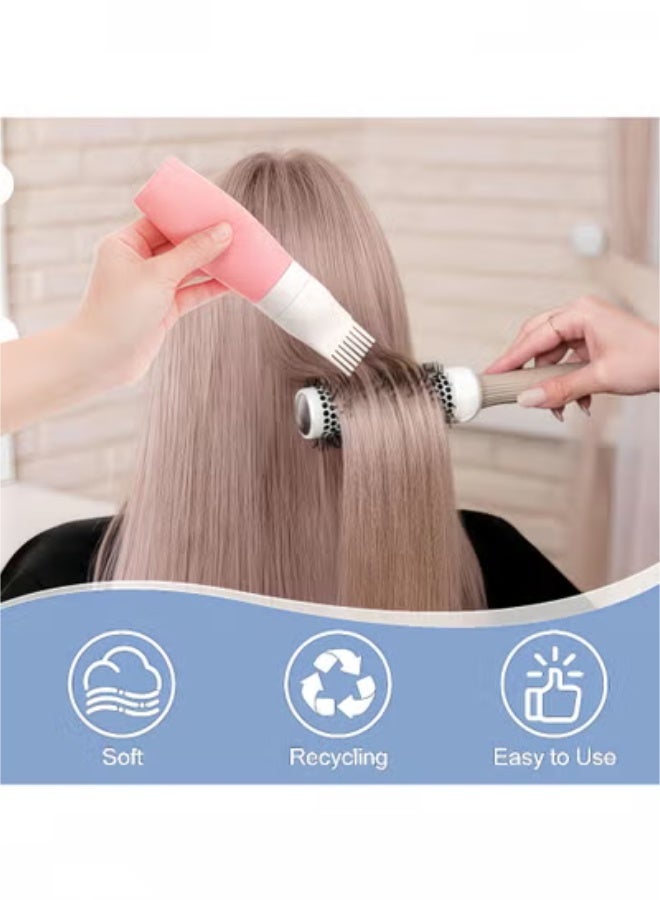 fantasize 4 Pack Silicone Hair Oil Applicator Bottles, 80ml Root Comb and Scalp Oil Applicator with Caps for Hair Dye, Coloring, Growth, Salon Tools - Image 5