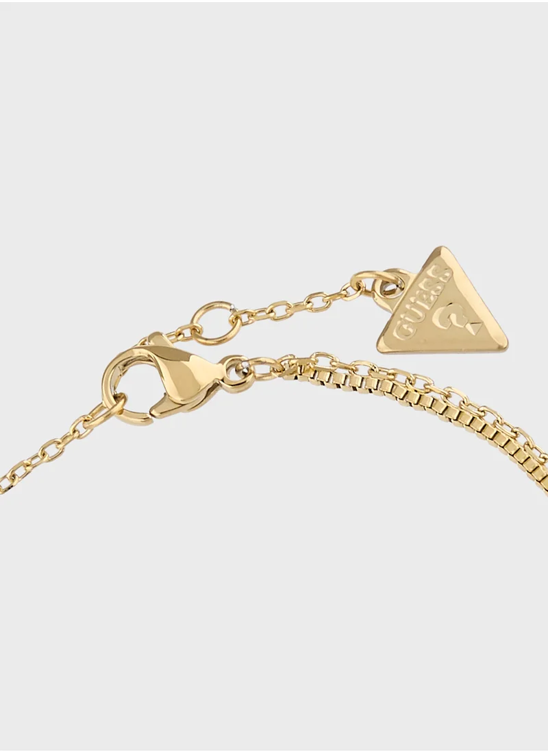 GUESS Jubb05027Jwygs 13Mm Two Hearts Double Bracelet
