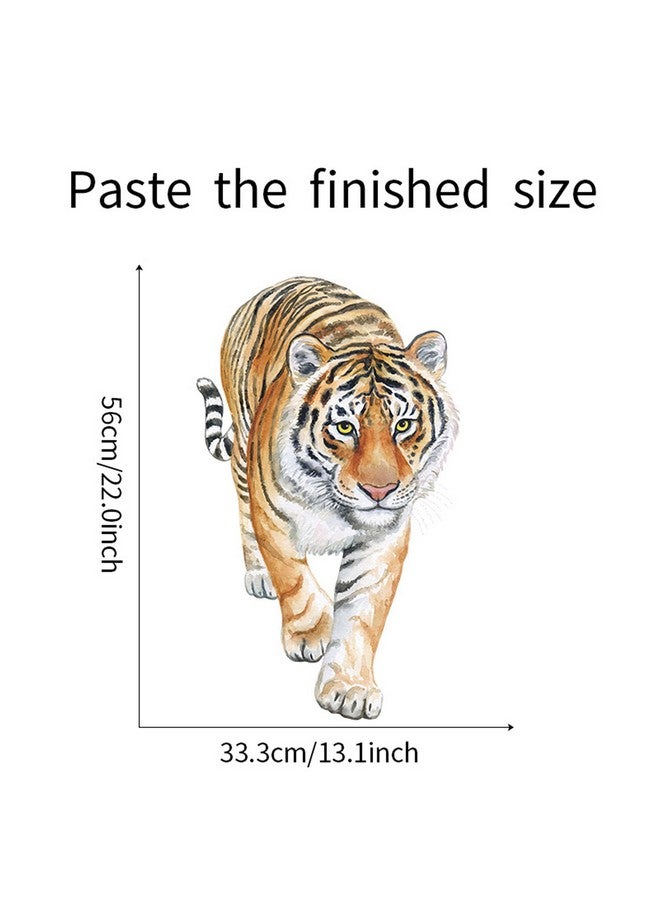 ROFARSO Lifelike Cool Tiger Jungle Animal Wall Stickers Removable Wall Decals Art Decorations Decor for Bedroom Living Room Murals - Image 5